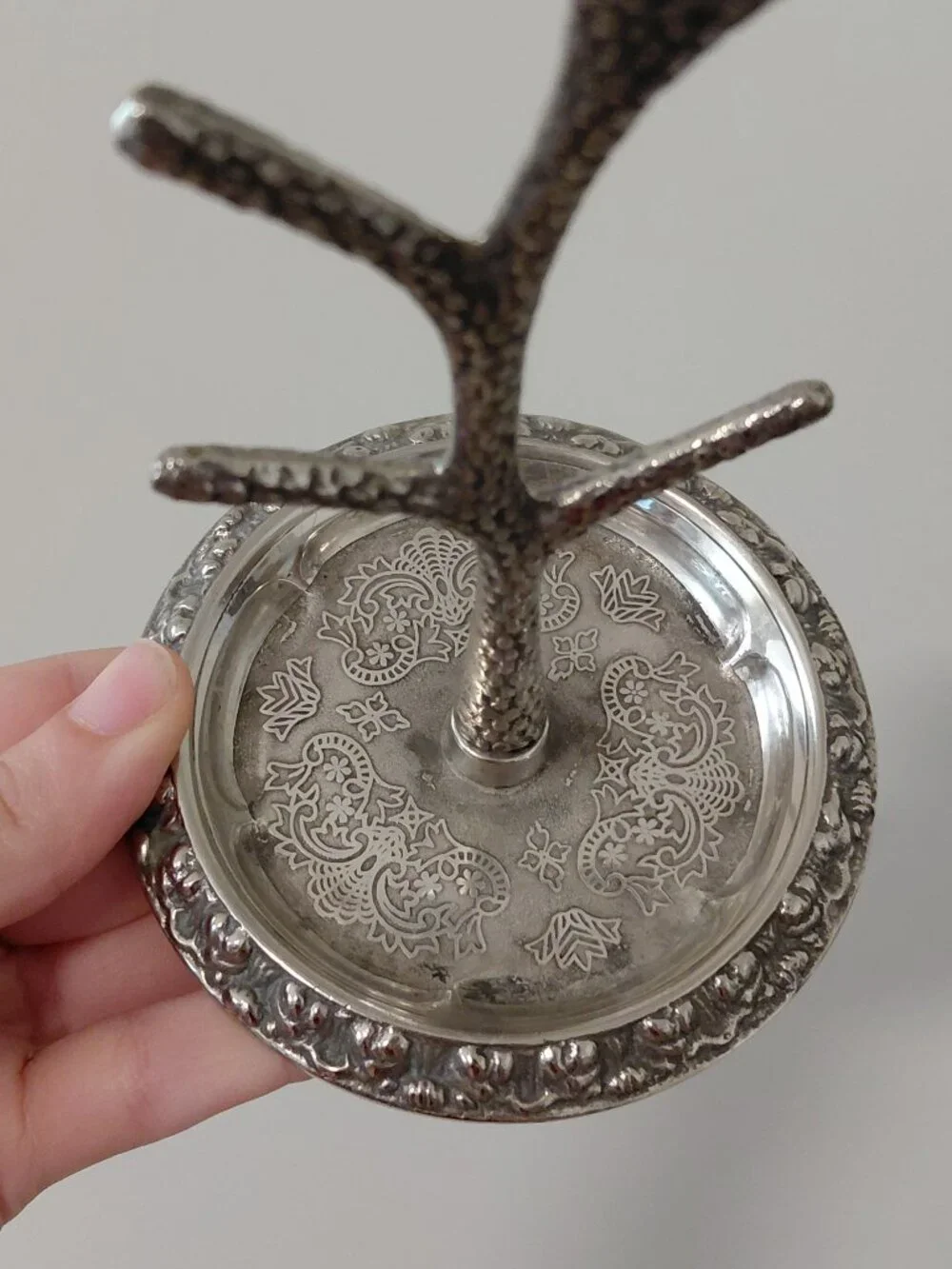 Vintage Silver Tree Jewelry Organizer